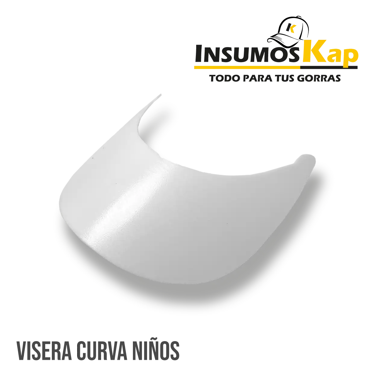 Visera Curva Niños Blanca
