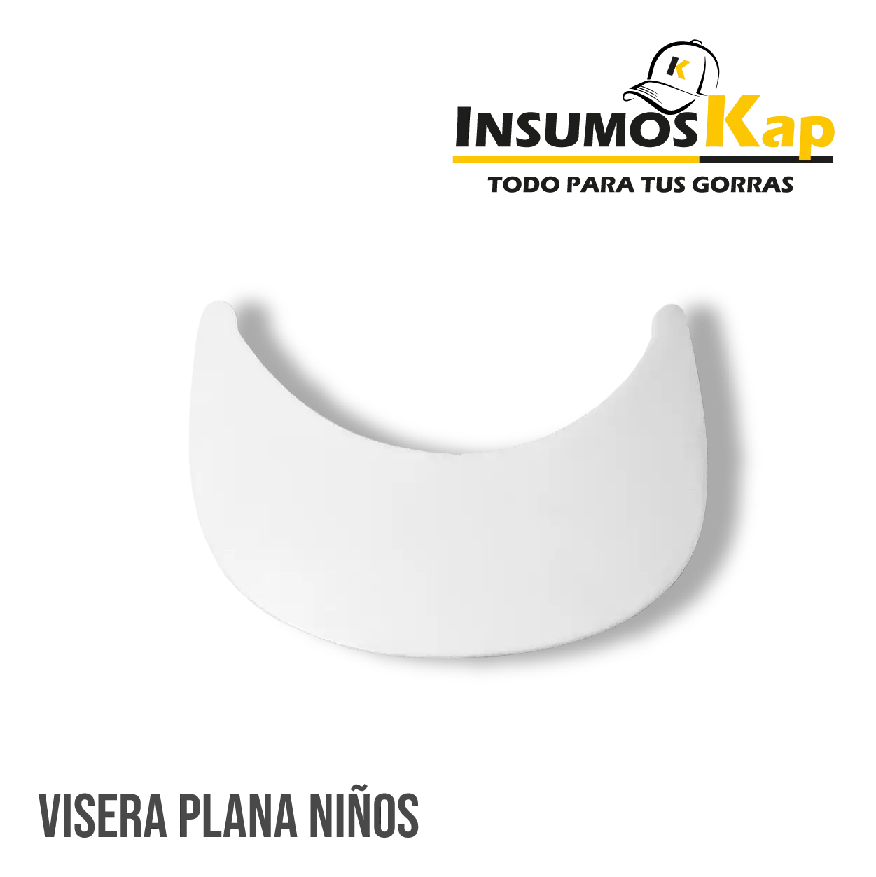 Visera Plana Niños Blanca