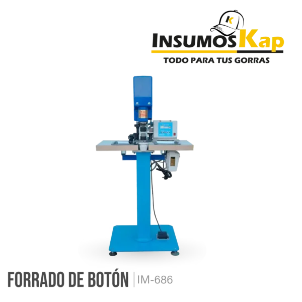 Maquina para forrado de boton de gorras