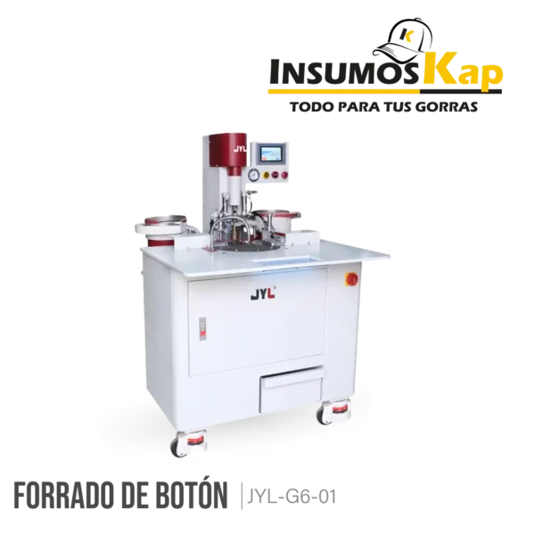 Maquina para forrado de boton especial para gorras